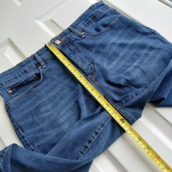 Levi Signature Gold Label Bootcut Jeans 16L W33 L34 blue medium wash high rise - Picture 11 of 15